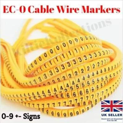 EC-0 Cable Identification Wire Marker number 0 To 9 & +- From 1.5mm² - 3.0mm²