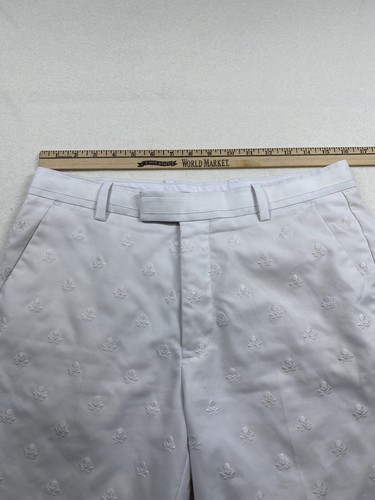 Pantalones Cortos G/Fore Blancos Para Hombre Bolsillos Calavera Hueso Cruzado Talla 32 - Imagen 12 de 14