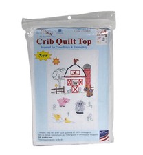 Jack Dempsey Needle Art Farm Friends Crib Quilt Top