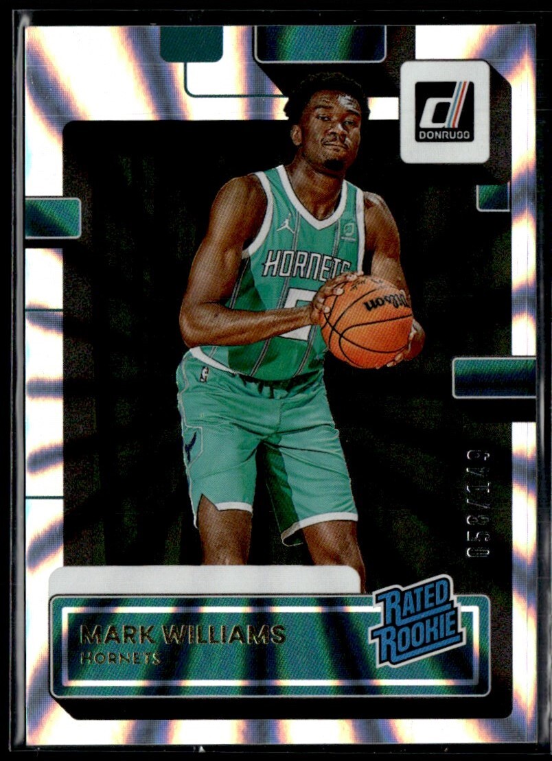 Mark Williams 2022-23 Panini Donruss Holo Laser RC /149 #215 Charlotte Hornets
