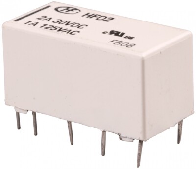 HF Signalrelais monostabil 5V DC 2x UM (2x Wechselkontakt) HFD2