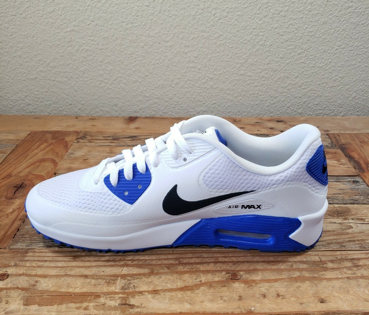 Nike Air Max 90 Golf ホワイト/ブルー 27cm Nike Air Max 90 Golf White Racer Blue Spikeless Men's Size