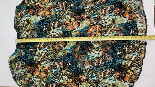 Roamans Womens Size 28W Tunic Top Blouse Short Sleeve V-Neck Floral Multicolor - Picture 8 of 8