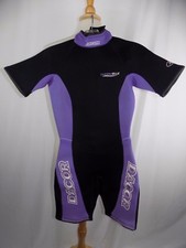 DaCor Thermelle Youth 6 Purple Black full wetsuit Scuba Surf FREE Deep Sea Cap