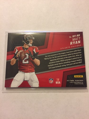 Matt Ryan 2017 Black Friday Patch Falcons - Picture 2 of 2