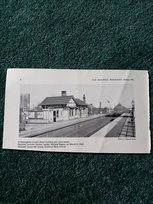 Rc3 Ephemera 1965 Bild Bahnhof Rolleston Kreuzungsabschnitt 