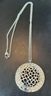 Robert Lee Morris Sterling Disc Necklace on Long Chain