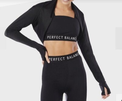 CLEARANCE! Perfect Balance From the Sole Hooded Thumb Hole Yoga Curator Shrug OS