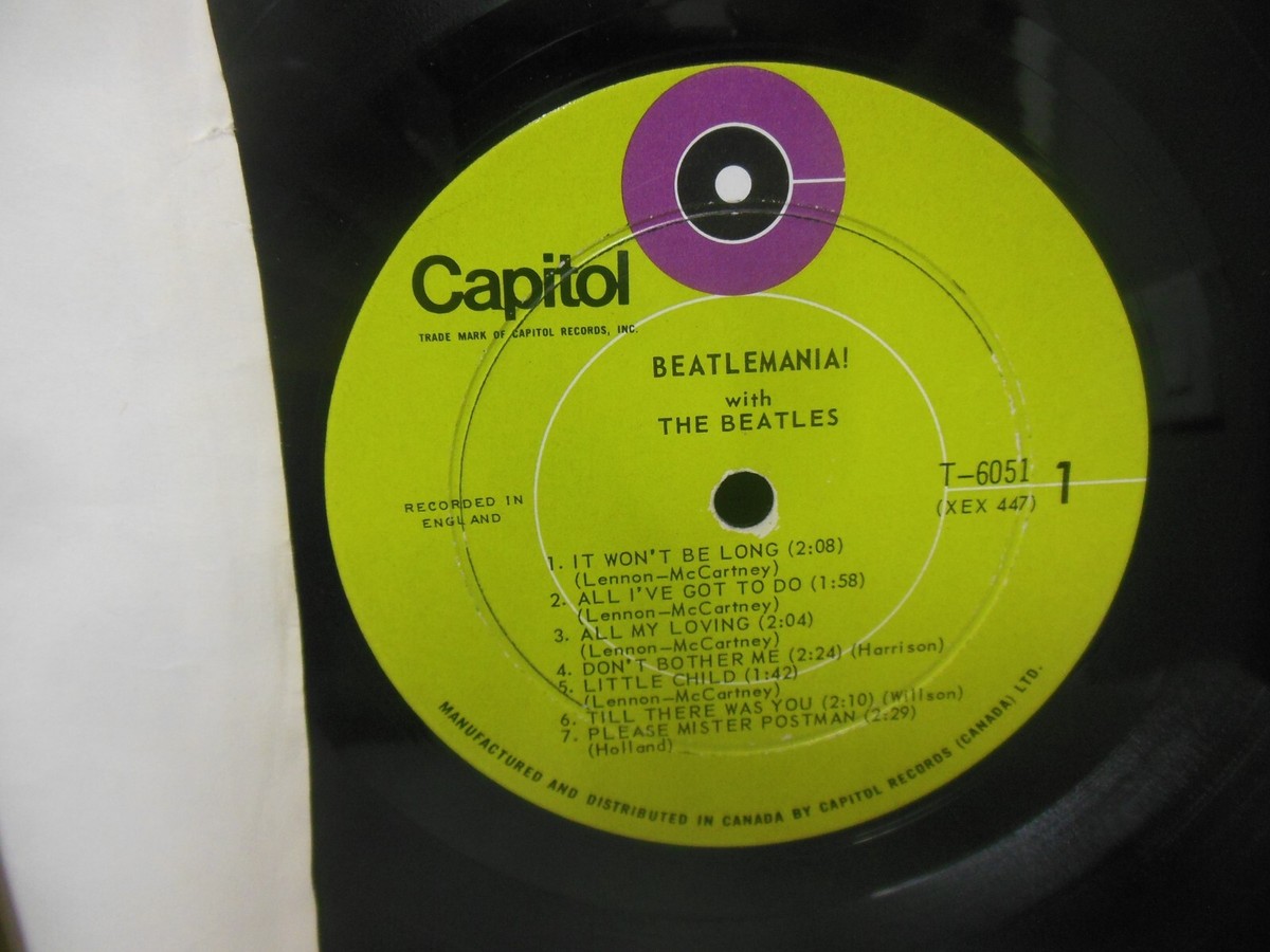 ultra rare THE BEATLES vinyl lp BEATLEMANIA 1969 mono green target