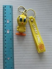 Looney Tunes Tweety Bird Rubber And Metal Keychain Warner Brothers