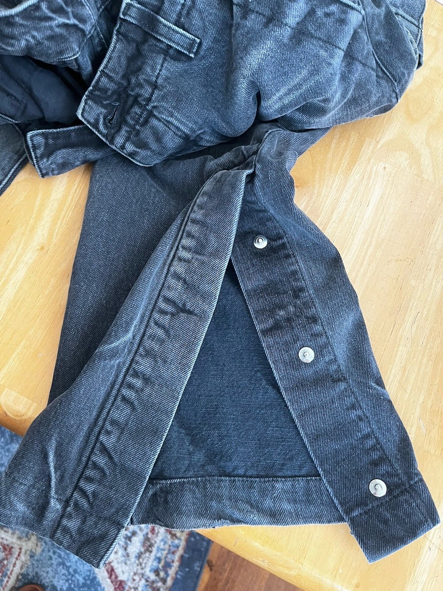 $995 Amiri M65 Grey Black Denim Snap Flare Leg Cargo Pocket $995 Amiri M65 Grey Black Denim Snap Flare Leg Cargo Pocket