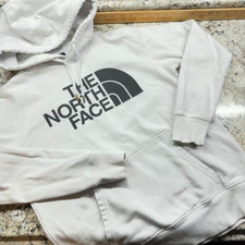 The North Face White Long Sleeve Pullover Hoodie Logo Sweatshirt Women's Size S