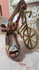 Nine West Constance Floral Textile Open Toe Stiletto High Heels Sz 8M