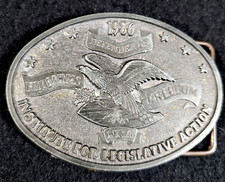 Vintage 1986 NRA Defenders of Firearms Freedom Belt Buckle