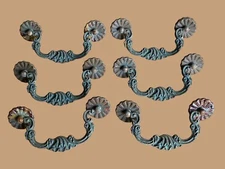 Vintage French Provincial Ornate Victorian Drawer Pull Handle 4" center set 6