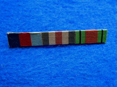 WWII 39-45 STAR FRANCE & GERMANY STAR & DEFENSE MEDAL RIBBON BAR WITH PIN FIXING