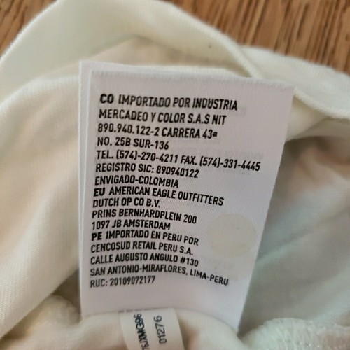 American Eagle Soft & Sexy Tank Mesh Oversized Cream Spaghetti Straps Size M - Picture 7 of 10