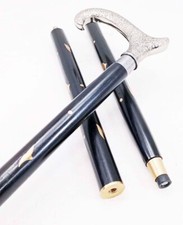 Christmas Edwardian Walking Stick Christmas Style Silver Cane Walking Wooden Ac