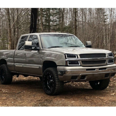 SMOKE LENS LED HEADLIGHTS + TAIL LIGHTS FIT FOR 03-2006 SILVERADO 1500 2500 