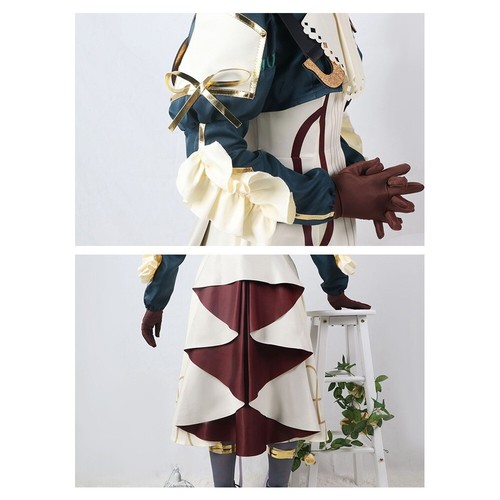 Costume cosplay anime viola Evergarden uniforme cosplay abito da donna set completo - Foto 6 di 11