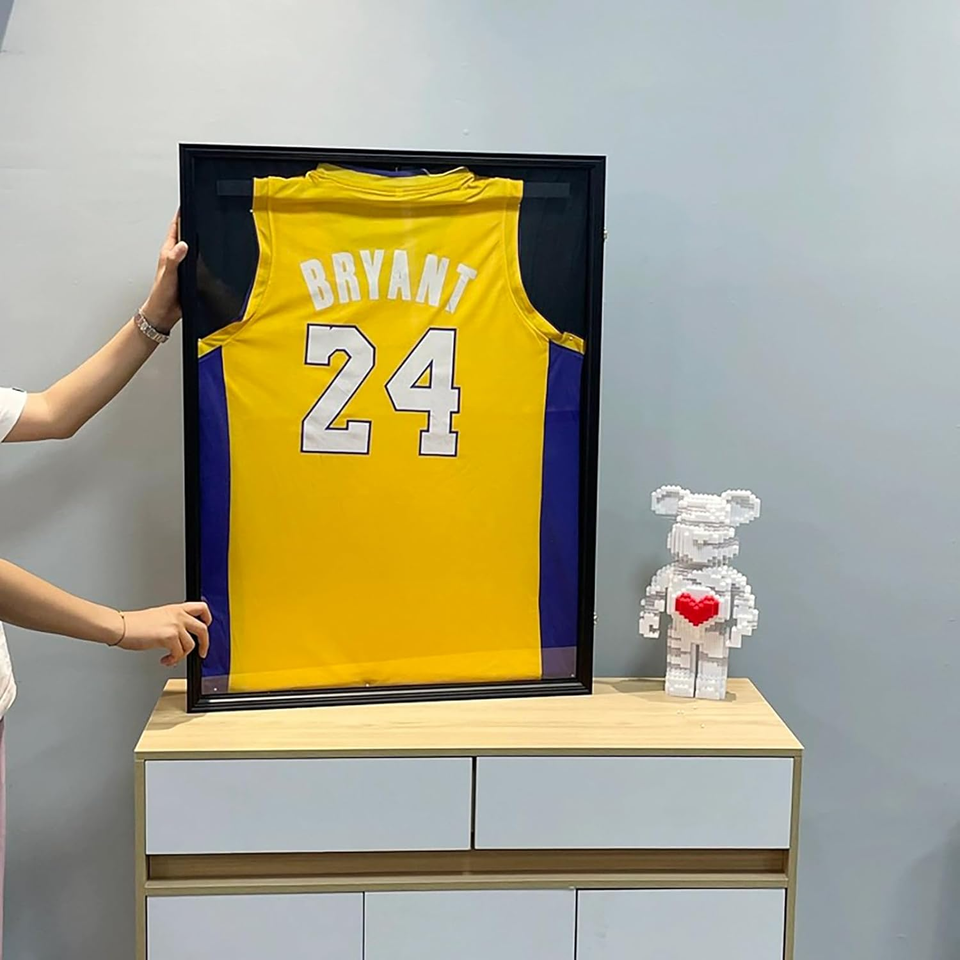 3Piece Set Jersey Frame Display Case with Acrylic anti Fade Uv