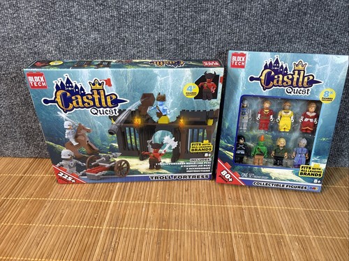 NEW 2 pk Castle Quest • Troll Fortress + 8 Collectible Figures