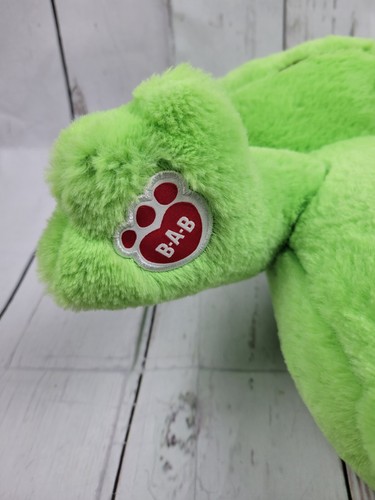 Build A Bear BAB 16" Spring Green Frog Plush (Smiley Face, Stuffed Animal) - Picture 3 of 4