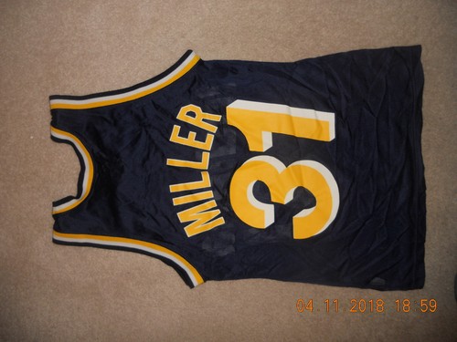 Indiana Pacers NBA Basketball Jersey Reggie Miller #31 Champion 36 Sm Rare W@W - Picture 9 of 9