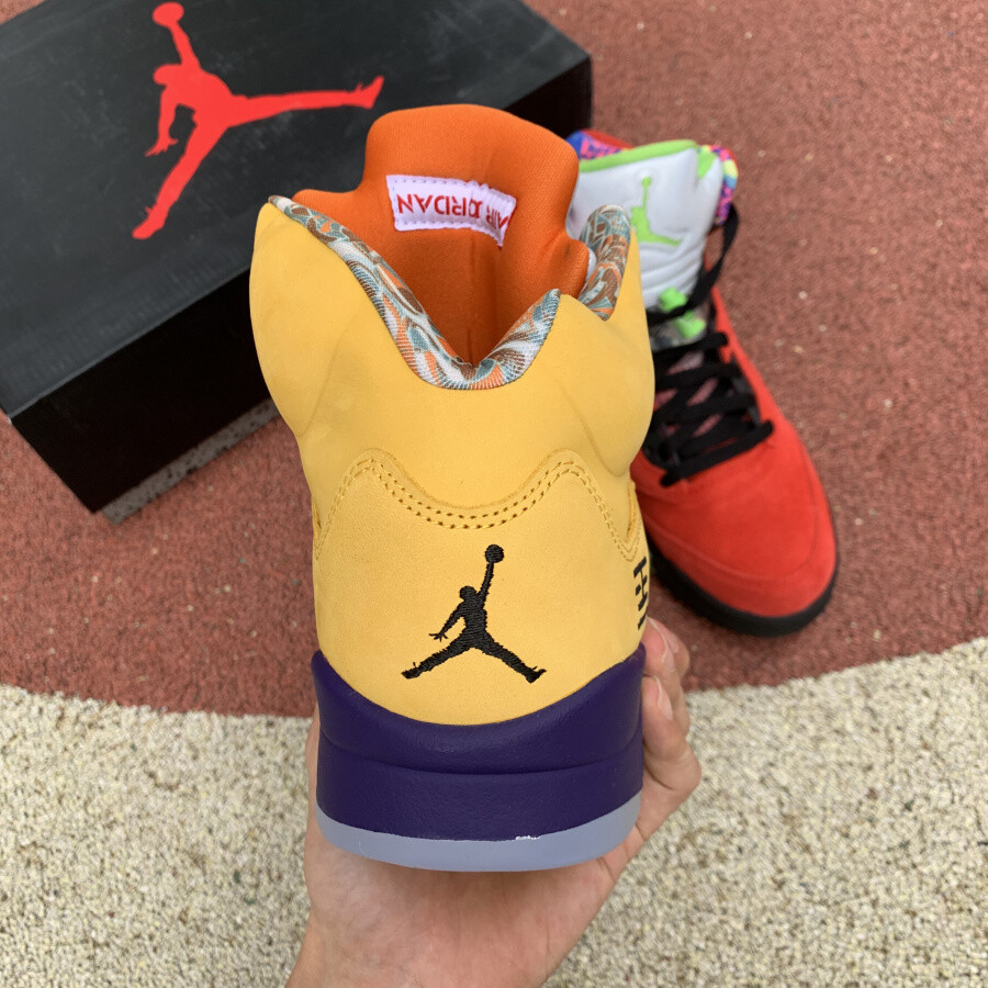 AJ5 Retro What The Solar Orange Red Yellow CZ5725-700 Men's