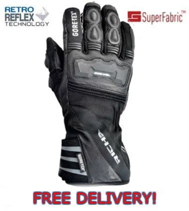 Richa Cold Protect Motorcycle Motorbike GoreTex Black Gloves - All Sizes