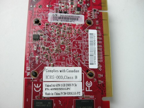 VisionTek Radeon 1GB 6350 DMS59 Video Card (VTK-400864PC)(NOS)(QTY 1 ea)A04-03 - Picture 2 of 6