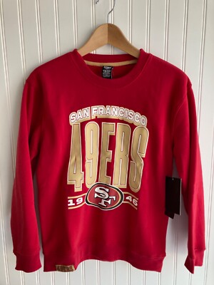 NFL Team Apparel SF 49ers Youth Crewneck Sweatshirt 10-12 or 14-16 NWT