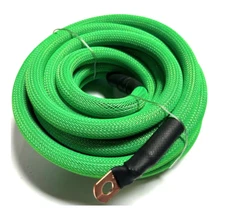 25ft 1/0 Gauge GREEN SNAKESKIN OFC Wire Strands Copper Marine Cable AWG