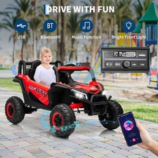 12V Kids Electric 4 Wheeler Car Ride on Toy 5 mph Truck Off-road UTV with Remote