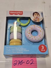 Fisher-Price Eat Dessert First Gift Set Baby Teether Rattle 3m Girl Multi New
