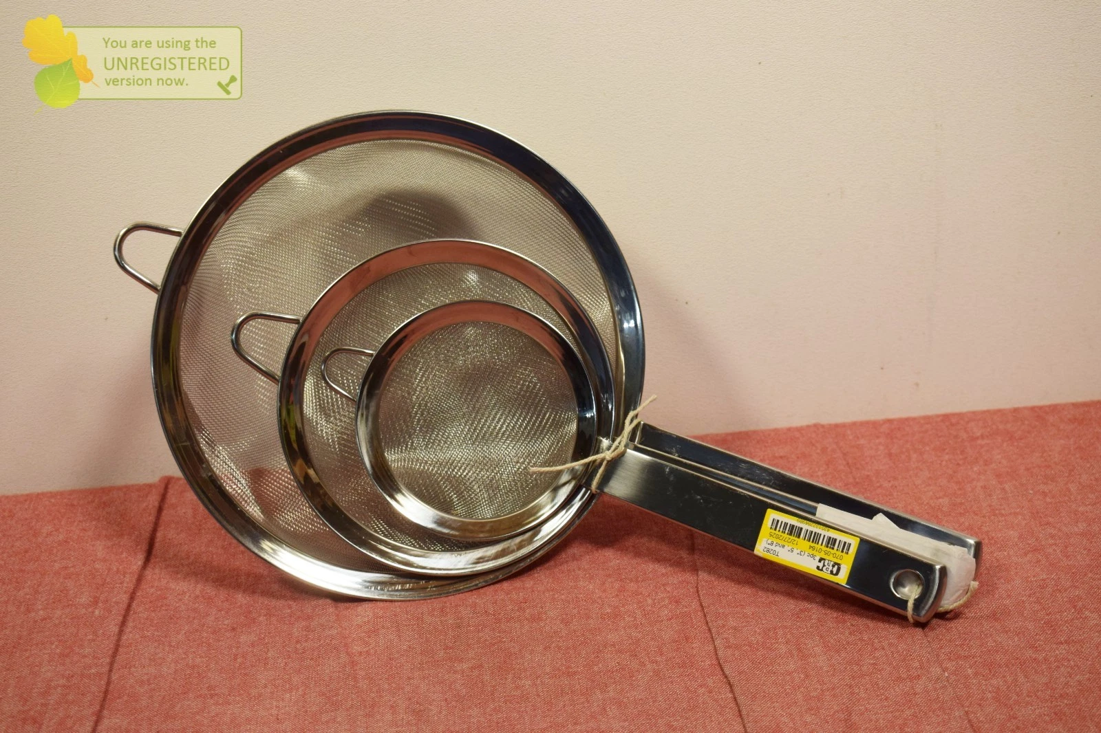 Figmint Stainless Steel Mesh Strainer Set Silver 3pc (3", 5", and 8")