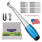 Dental Universal Implant Kit Torque Wrench Contra Angle Handpiece& 16pcs Drivers