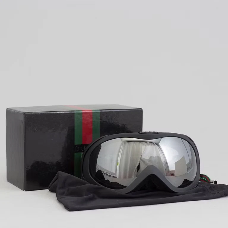 NUEVO - Gafas de esquí negras mate GUCCI - Gafas de diseñador unisex (caja abierta) GENUINAS Foto 4 de 4