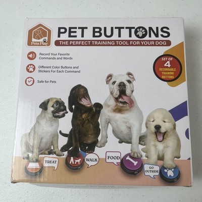 Pets Play Pet Buttons New In Package Dog Training Buttons Set of 4 