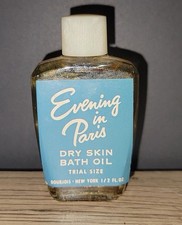 Vintage 1950s 60s Evening In Paris Dry Skin Bath Oil .5 Fl Oz