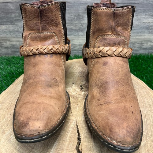 Born Women - Size 8 - Tan Harness Ankle Boots - Picture 2 of 9