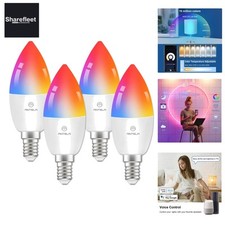 Alexa Light Bulb E14 4.5W LED Bulbs Smart WiFi Bulb RGB Cool White Warm White ...
