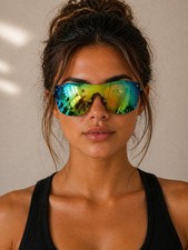 Authentic 3.1 Phillip Lim Oversized Shield Sunglasses In Excellent Condition