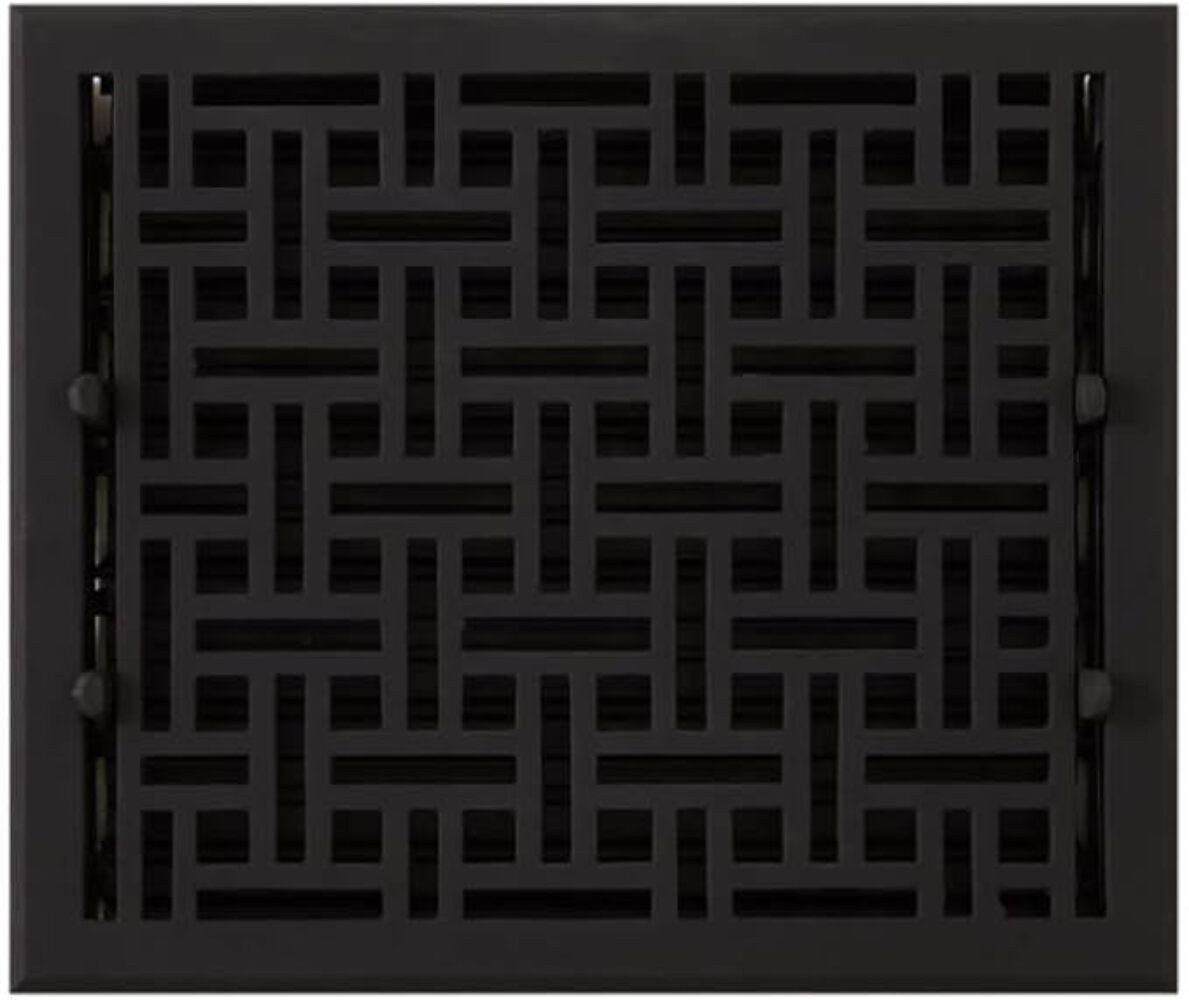 как выглядит Signature Hardware 398286 Cast Iron Floor Register - 10" x 12", Black фото