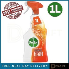 DETTOL KITCHEN CLEANER SPRAY 1L REMOVE GREASE LIMESCALE STRONG POWER & PURE NEW 7.99 per litre