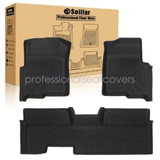 For 2011-2014 Ford F150 SuperCab w/ Flow Through Console TPE 3D Floor Mats Liner