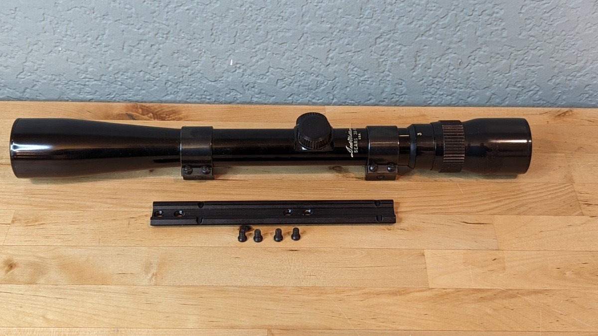 Vintage Sears Ted Williams 3x9 Rifle Scope w/ Rings, Mount