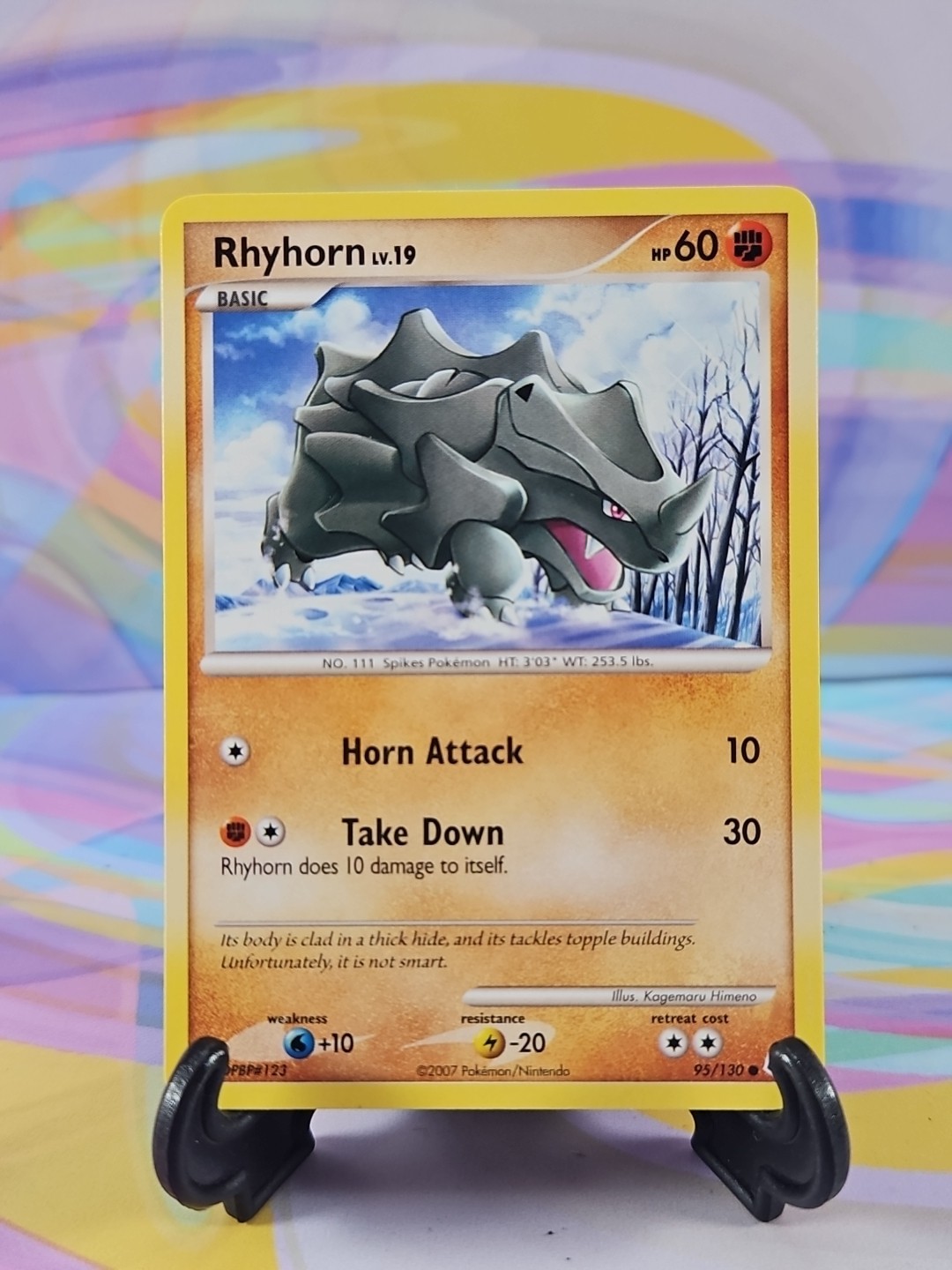 Pokemon TCG Diamond & Pearl Card | Rhyhorn Lv. 19 95/130 Common