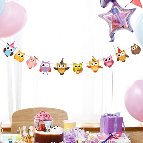 2 Pcs Owl Pull Flower Child Baby Kids Garland Hanging Decoration - Picture 6 of 11