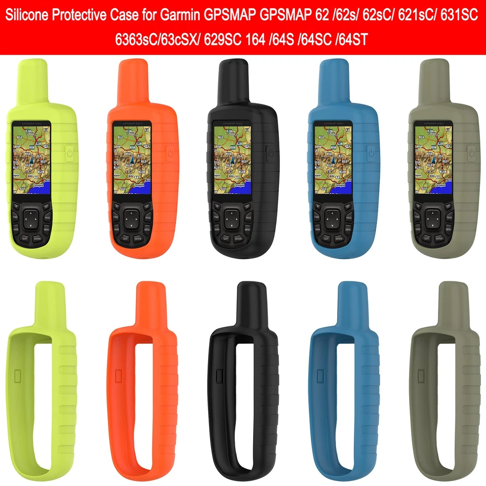 Funda protectora de silicona para Garmin GPSMAP 62 62S 62SC 621SC 63SC 64/629SC Foto 2 de 4